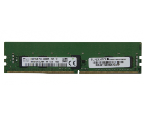 Модуль памяти SuperMicro 8GB DDR4-3200 1Rx8 ECC REG DIMM 8542.32.0023 / EAR99