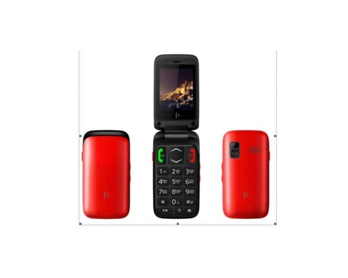 Телефон сотовый F+ Ezzy Trendy 1 Red, 2.4'' 240х320, 256MHz, 1 Core, 32MB RAM, 32MB, up to 16GB flash, 0,3Mpix, 2 Sim, BT v2.1, Micro-USB, 800mAh, 89g, 100,8 ммx53 ммx19,5 мм