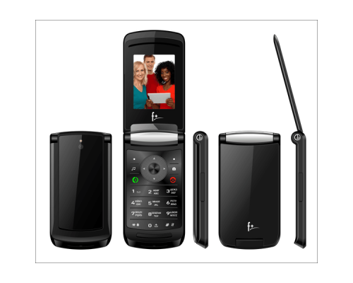 Телефон сотовый f+ Flip2 Black, 2.4'' 240х320, 32MB RAM, 32MB, up to 32GB flash, 0.08Mpix, 2 Sim, BT v3.0, Micro-USB, 750 мА·ч, 100g, 106,3 ммx51,5 ммx15,2 мм