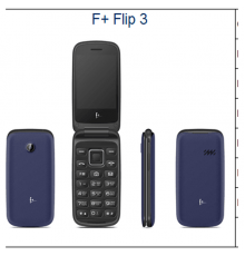 Телефон сотовый f+ Flip3 Blue, 2.8'' 240х320, 32MB RAM, 32MB, up to 32GB flash, 0,3Mpix, 2 Sim, BT v3.0, Micro-USB, 1000mAh, 115g, 106,5 ммx55,5 ммx15,5 мм                                                                                               