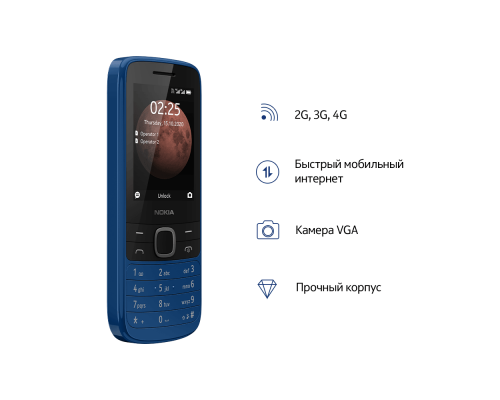 Телефон сотовый Nokia NOKIA 225 DS TA-1276 BLUE