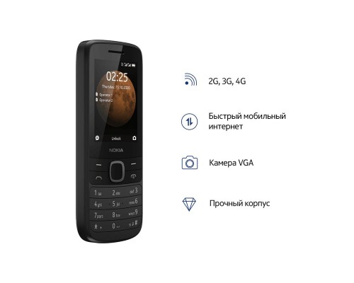 Телефон сотовый Nokia NOKIA 225 DS TA-1276 BLACK