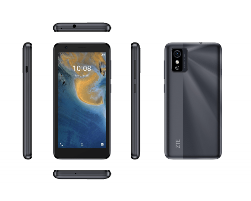 Смартфон ZTE ZTE Blade L9 Grey, 5'' 18:9 960x480, 1.3GHz, 4 Core, 1GB RAM, 32GB, up to 128GB flash, 8Mpix/5Mpix, 2 Sim, 2G, 3G, BT v4.2, Wi-Fi, GPS, Micro-USB, 2000mAh, Android GO, 143gx67,5 ммx10 мм