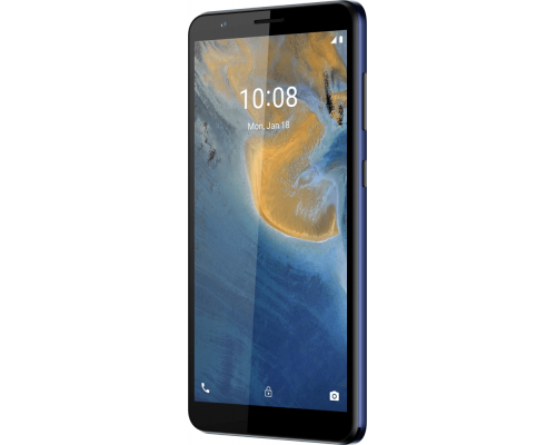 Смартфон ZTE ZTE Blade A31 Blue, 5.45'' 720x1440, 4x1,6 ГГц+4x1,2 ГГц, 8 Core, 2GB RAM, 32GB, up to 128GB flash, 8Mpix/2Mpix, 2 Sim, 2G, 3G, LTE, BT v4.2, Wi-Fi, NFC, GPS, Micro-USB, 3000mAh, Android 11, 166g, 146 ммx71 ммx8,9 мм