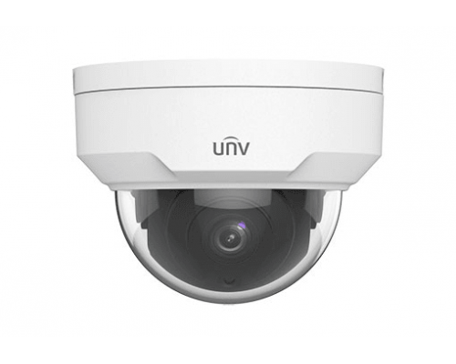 Видеокамера UNV Видеокамера IP Купольная антивандальная 2 Мп с ИК подсветкой до 30м, фикс. объектив 4.0 мм