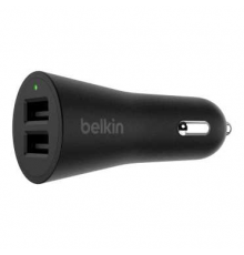 Зарядное устройство Belkin Универсальное АЗУ 2 Port  METALLIC CAR CHARGER,24W,BLACK                                                                                                                                                                       