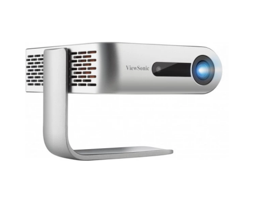 Проектор ViewSonic M1 (DLP, LED, WVGA 854x480, 250Lm, 120000:1, 16GB, HDMI, USB, USB Type-C, MicroSD, 2x3W speaker, led 30000hrs, battery, Silver, 0.8kg)