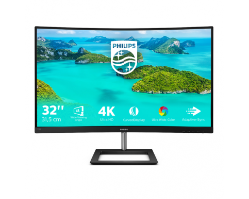 Монитор 31.5 PHILIPS 328E1CA (00/01) Black (VA, 3840x2160, HDMI+HDMI+DP, USB Hub, 4 ms, 178°/178°, 350 cd/m, 2500:1, MM, Curved) (758516)