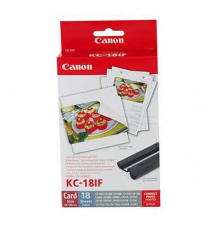 Бумага Canon KC-18IF Ink/LABEL Set for Selphy, 18 наклеек формата кредитной карты форматом 54 x 86 мм (2,1x3.4