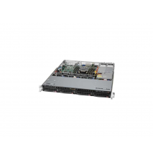 Корпус компьютерный Supermicro SuperServer 1U/Single Socket P+ (LGA-4189)/UP to 3TB/1 PCI-E 4.0 x16/4x hot-swap 3.5'/Redundant Platinum 400W                                                                                                              