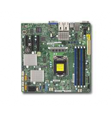 Плата материнская SuperMicro MB Single socket H4 (LGA 1151)Up to 64GB/1 PCI-E 3.0 x8, 1 PCI-E 3.0 x2/Dual 10GBase-T LAN/8 SATA3                                                                                                                           