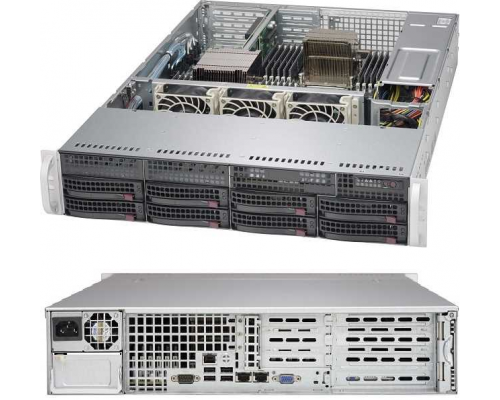 Корпус компьютерный Supermicro Black 2U SC825TQC SAS3 WIO Chassis w/ 600W PWS,RoHS