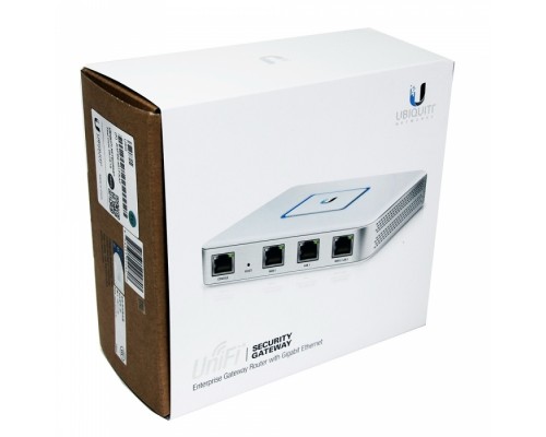 Маршрутизатор Ubiquiti UniFi Security Gateway [USG-EU], 2 ядра (500 МГц), 3x 1G RJ45, 1x RJ45