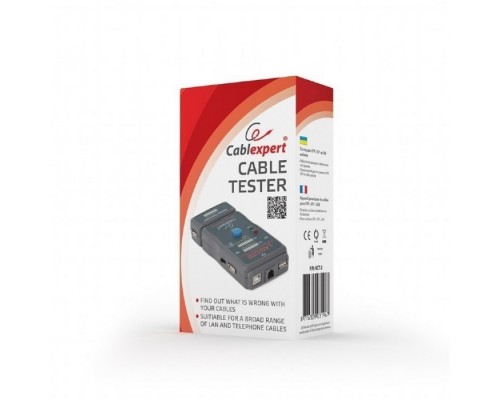 Тестер LAN Cablexpert NCT-2, 100/1000 Base-TX, для UTP, STP, RJ-11, USB-кабеля (031967)