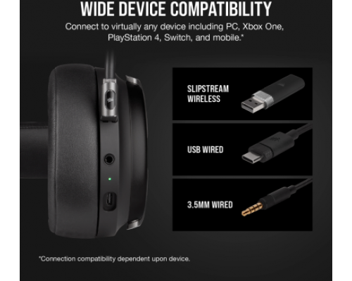 Игровая гарнитура Corsair Gaming™ Virtuoso RGB Wireless High-Fidelity Gaming Headset, Carbon (EU Version)