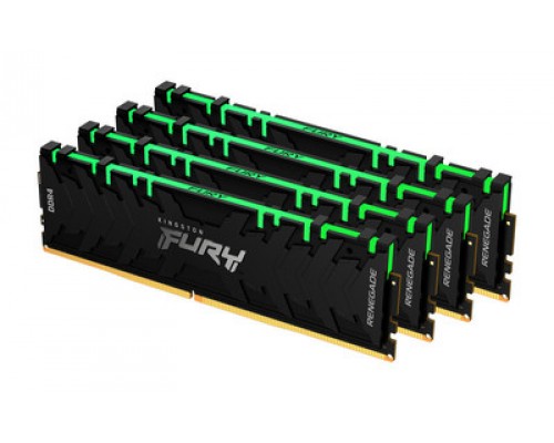 Память Kingston 128GB 3200MHz DDR4 CL16 DIMM (Kit of 4) FURY Renegade RGB