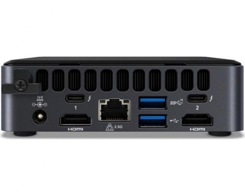 Неттоп Nettop Intel NUC, Intel Core i7-1165G7 (12M Cache, up to 4,70 GHz), 2xDDR4-3200 1.2V SO-DIMMs (up to 64 GBGb), Intel Iris X Graphics (Dual HDMI 2,0b w/HDMI CEC, Dual DP 1.4a via Type C), 1x Thunderbolt 4, 1x Thunderbolt 3, 4xUSB3.0, 3xUSB2.0,