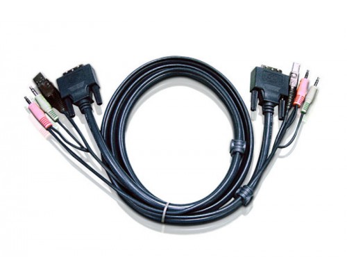 КВМ-кабель с интерфейсами USB, DVI-D Dual Link - CABLE DVI/USB B/MC.SP-DVI/USB A  2M