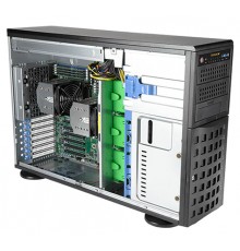 Платформа  Supermicro Super Workstation 4U Tower 740A-T no CPU(2)Scalable/TDP 270W/ no DIMM(16)/SATARAID HDD(8)LFF/3x5,25/2x1GbE/6xFHHL,M2/1200W                                                                                                          