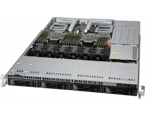 Платформа Supermicro CloudDC SuperServer 1U 610C-TR 2x4310 12C 2.1GHz/4x32Gb RDIMM 3200(16xslots)/1xSM883 240GB SATA(4x3.5