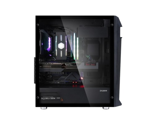 Корпус ZALMAN Z1 PLUS, ATX, BLACK, WINDOW, 1x5.25