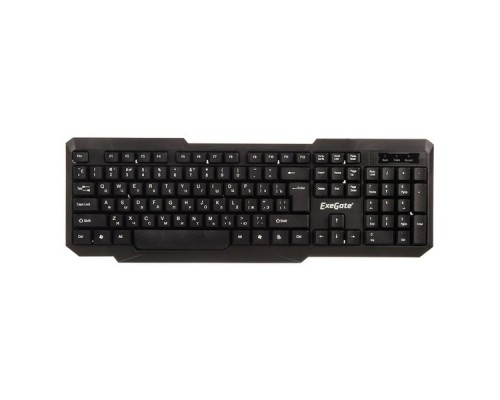 Клавиатура ExeGate Professional Standard LY-404 (USB, полноразмерная, влагозащищенная, 104кл., Enter большой, длина кабеля 1,35м, черная, Color box)