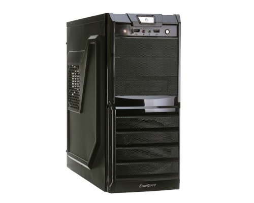 Корпус Miditower ExeGate XP-329-XP400 (ATX, БП XP400 с вент. 12см, 2*USB, аудио, черный)