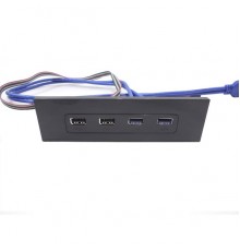 Планка USB на переднюю панель ExeGate U5H-614, 5.25