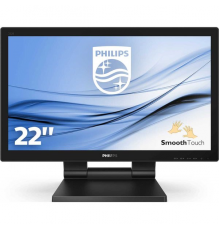 Монитор LCD 21.5'' [16:9] 1920х1080(FHD) TN, nonGLARE, TOUCH, 250cd/m2, H170°/V160°, 1000:1, 50M:1, 16.7M, 1ms, VGA, DVI, HDMI, DP, Tilt, Speakers, 3Y, Black                                                                                             