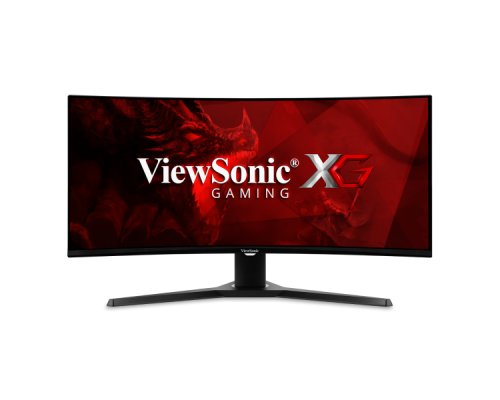 Монитор LCD 34'' [21:9] 3440x1440(UWQHD) MVA, Curved, nonGLARE, 300cd/m2, H178°/V178°, 4000:1, 80M:1, 16,7 миллионов цветов, 1ms, VGA, 2xHDMI, 2xDP, Height adj, Tilt, Speakers, 3Y, Black