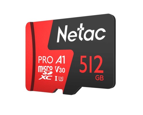 Карта памяти NeTac P500 Extreme Pro MicroSDXC 512GB V30/A1/C10 up to 100MB/s