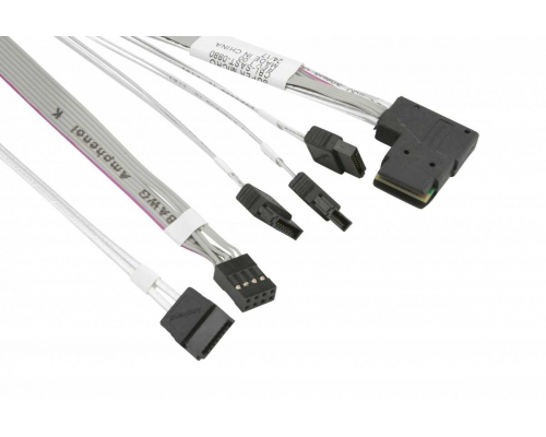 Набор кабелей MINI SAS(RA-RS EXIT)-4 SATA,INT,55/55/55/55CM,55CM SB,30AWG