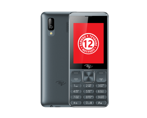 Телефон it6320 Dark Grey, 2.8'' 320x240, 64MB RAM, 64MB, up to 32GB flash, 0,08Mpix, 2 Sim, GSM 900/1800, BT v3.0, Micro-USB, FM, 1900mAh, 91g, 138.3 ммx58.6 ммx11.45 мм