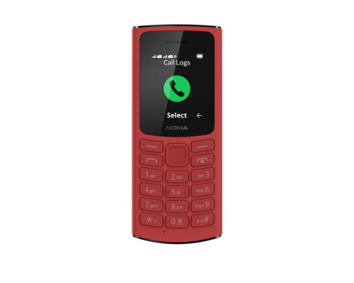 Телефон NOKIA 105 DS TA-1378 4G RED, 1.8'', 1 Core, 48 МБ, 128MB, 2 Sim, LTE, Micro-USB, 1020mAh, S30+, 80,2 г, 121x50x14,5