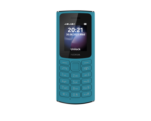 Телефон NOKIA 105 DS TA-1378 4G BLUE, 1.8'', 1 Core, 128MB + 48MB (ROM/RAM), 2 Sim, LTE + GSM/GPRS/WCDMA, Micro-USB, 1020mAh, 104,7g, 121x50x14,5