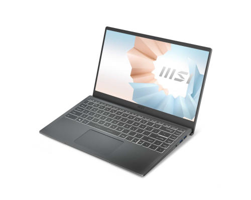 Ноутбук Modern 14 B11SBU-613RU Modern (MS-14D2)  14.0'' FHD(1920x1080)/Intel Core i5-1135G7 2.40GHz Quad/16GB+512GB SSD/GF MX450 2GB/WiFi/BT5.1/1.0MP/microSD/3cell/1,3 kg/W10/1Y/CARBON GREY