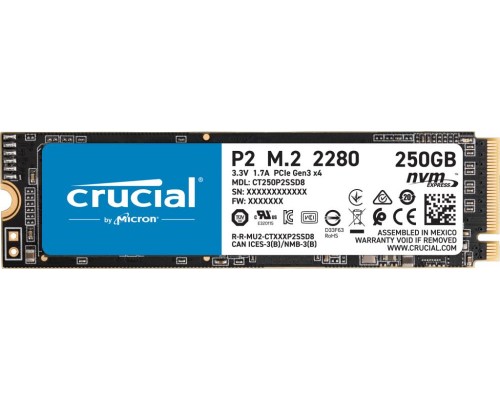 Жесткий диск SSD  M.2 2280 250GB P2 CT250P2SSD8 CRUCIAL