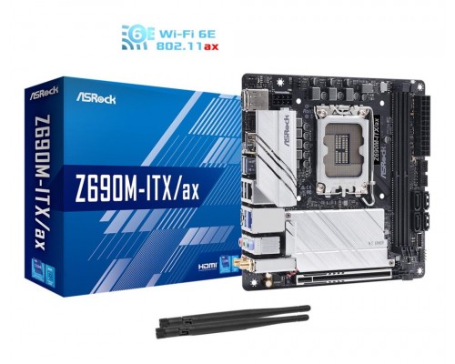 Материнская плата Z690 S1700 MITX Z690M-ITX/AX ASROCK