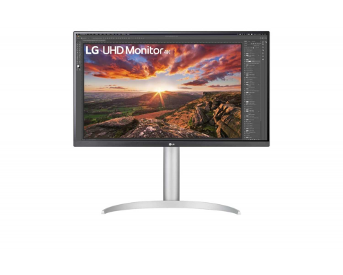 Монитор LCD 27'' [16:9] 3840x2160(UHD 4K) IPS, nonGLARE, 400cd/m2, H178°/V178°, 1200:1, Mega, 1,07 миллиардов цветов, 5ms, 2xHDMI, DP, USB-Hub, Height adj, Pivot, Tilt, Swivel, Speakers, 2Y, Серебристый