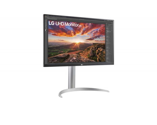 Монитор LCD 27'' [16:9] 3840x2160(UHD 4K) IPS, nonGLARE, 400cd/m2, H178°/V178°, 1200:1, Mega, 1,07 миллиардов цветов, 5ms, 2xHDMI, DP, USB-Hub, Height adj, Pivot, Tilt, Swivel, Speakers, 2Y, Серебристый