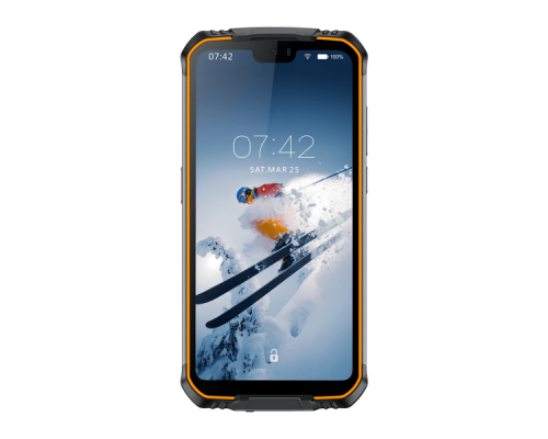 Смартфон Doogee S68 Pro Fire Orange, 5.9'' 1080x2280, 4 x Cortex - A53 2.0 ГГц+4 x Cortex -A73 2.0 ГГЦ, 8 Core, 6GB RAM, 128GB, up to 128GB flash, 21МП + 8МП + 8МП/16Mpix, 2 Sim, 2G, 3G, LTE, BT, Wi-Fi, NFC, GPS, Type-C, 6030 мА·ч, Android 9.0 (Pie),