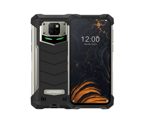 Смартфон Doogee S88 PRO Mineral Black, 6.3'' 1080x2340, 4x2,0GHz+4x2,1GHz, 8 Core, 6GB RAM, 128GB, up to 256GB flash, 21МП + 8МП + 8МП/16Mpix, 2 Sim, 2G, 3G, LTE, BT, Wi-Fi, NFC, GPS, Type-C, 10000 мА·ч, Android 10, 372 г, 171,6 ммx85,4 ммx18.7 мм