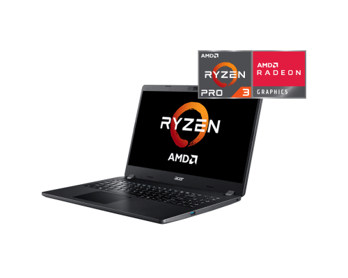 Ноутбук TMP215-41-G2-R63W TravelMate  15.6'' FHD(1920x1080) IPS/AMD Ryzen 5 PRO 5650U 2.3GHz Hexa/8GB+256GB SSD/Integrated/WiFi/BT/1.0MP/3in1/Fingerprint/3cell/1,8 kg/W10Pro/3Y/BLACK