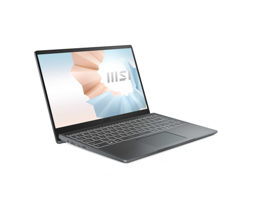 Ноутбук Modern 14 B11SBU-676RU (MS-14D2)  14.0'' FHD(1920x1080)/Intel Core i7-1195G7 2.90GHz Quad/16GB+512GB SSD/GF MX450 2GB/WiFi/BT5.1/1.0MP/microSD/3cell/1,3 kg/W10/1Y/CARBON GREY