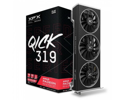 Видеокарта RX 6700XT XFX SPEEDSTER QICK319 AMD 12GB GDDR6 192bit HDMI 3xDP (RX-67XTYPBDP) RTL