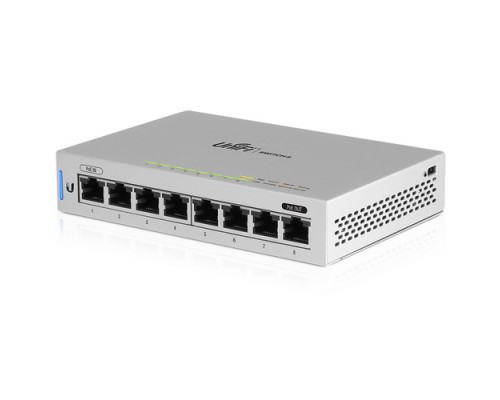 Коммутатор UniFi Switch 8 [US-8-EU] Ubiquiti PoE-коммутатор, 8х 1G RJ45, раздача 12 Вт