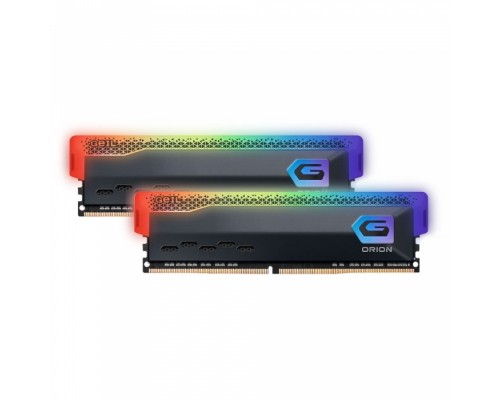 Память 16GB GeIL DDR4 3200 DIMM ORION RGB Titanium Gray Gaming Memory GOSG416GB3200C16ADC Non-ECC, CL16, 1.35V, Heat Shield, Kit (2x8GB), RTL