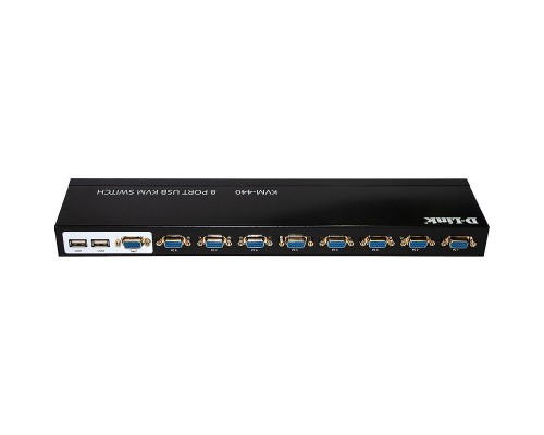 Переключатель D-Link KVM-440/C2A, 8-port KVM Switch with VGA, USB ports.Control 8 computers from a single keyboard, monitor, mouse, Supports video resolutions up to 2048 x 1536, Switching using front panel