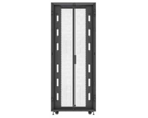 Шкаф Vertiv Rack 42U 1998mm H x 800mmW x 1215mm D with 77% Perforated Locking Front Door, 77% Perforated Split Locking Rear Doors, Color RAL 7021 Black gray