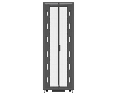 Шкаф Vertiv Rack 48U 2265mm H x 800mm W x 1215mm D with 77% Perforated Locking Front Door, 77% Perforated Split Locking Rear Doors, Color RAL 7021 Black gray